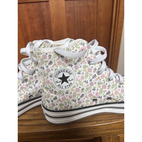 Woman's Converse Floral Chuck Taylor All Star EVA Lift Platform Size 5.5 - Picture 2 of 12